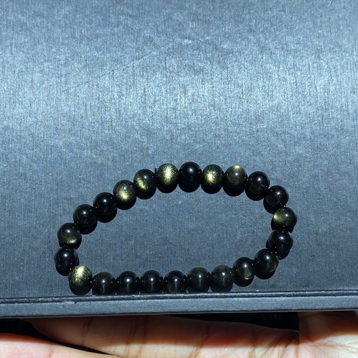 黑曜岩手链未镶嵌照****?