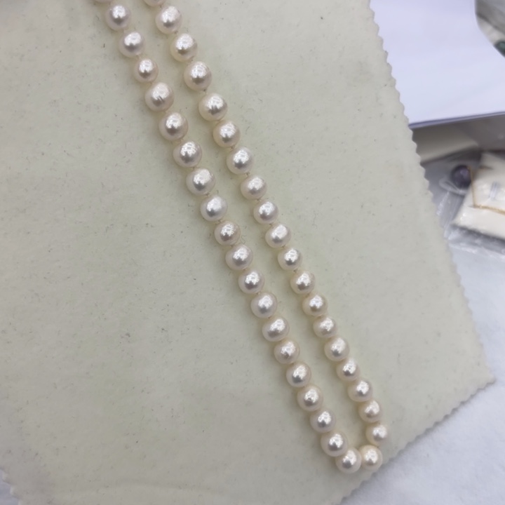 淡水珍珠颈饰银S925镶嵌702