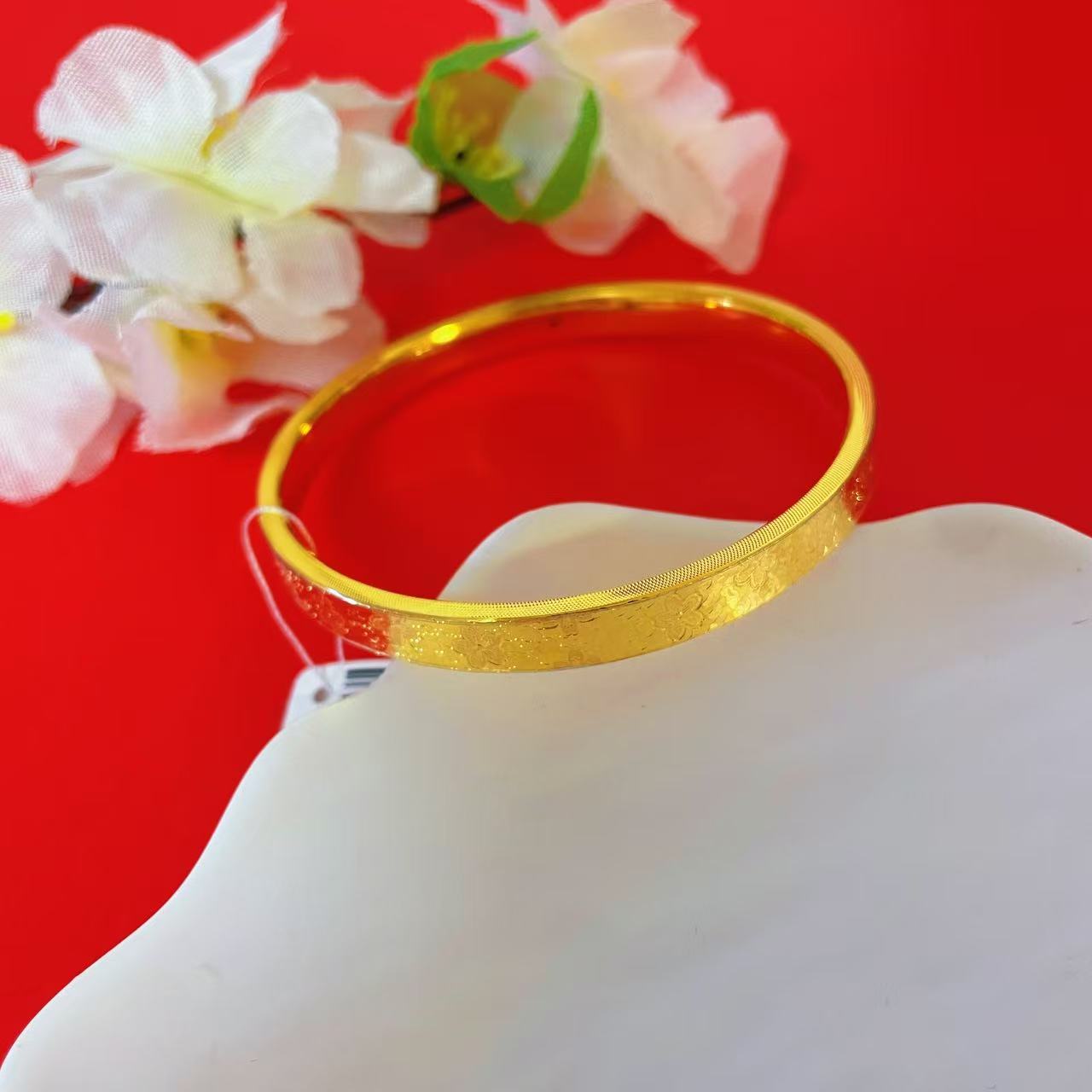 水贝黄金5D碎冰冰手镯精美女友礼物百搭时尚【不支持七天无理由】