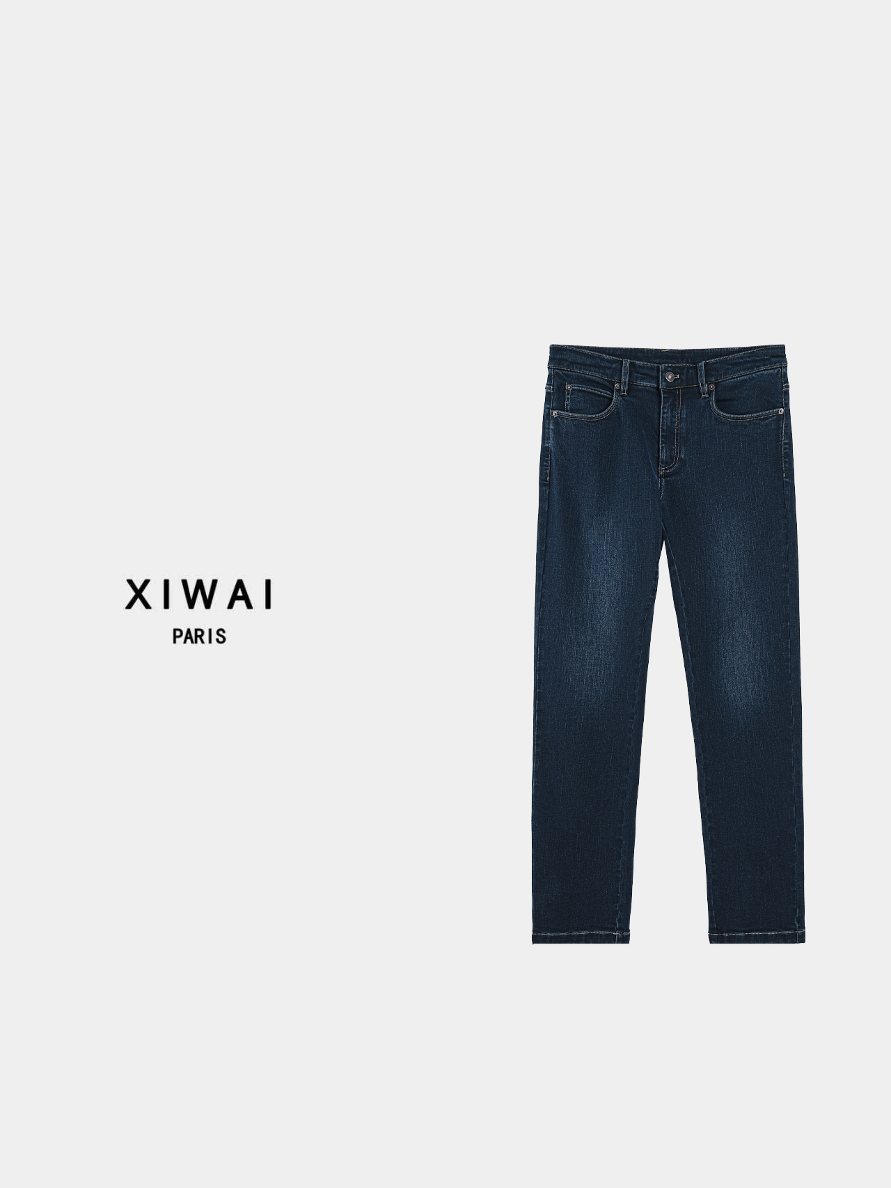 高级男装 春夏新品25s男士男牛仔裤子丹宁修身直筒裤休闲裤 7058