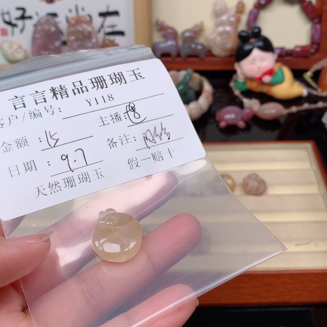 阿***罗未镶嵌颈饰硅化玉