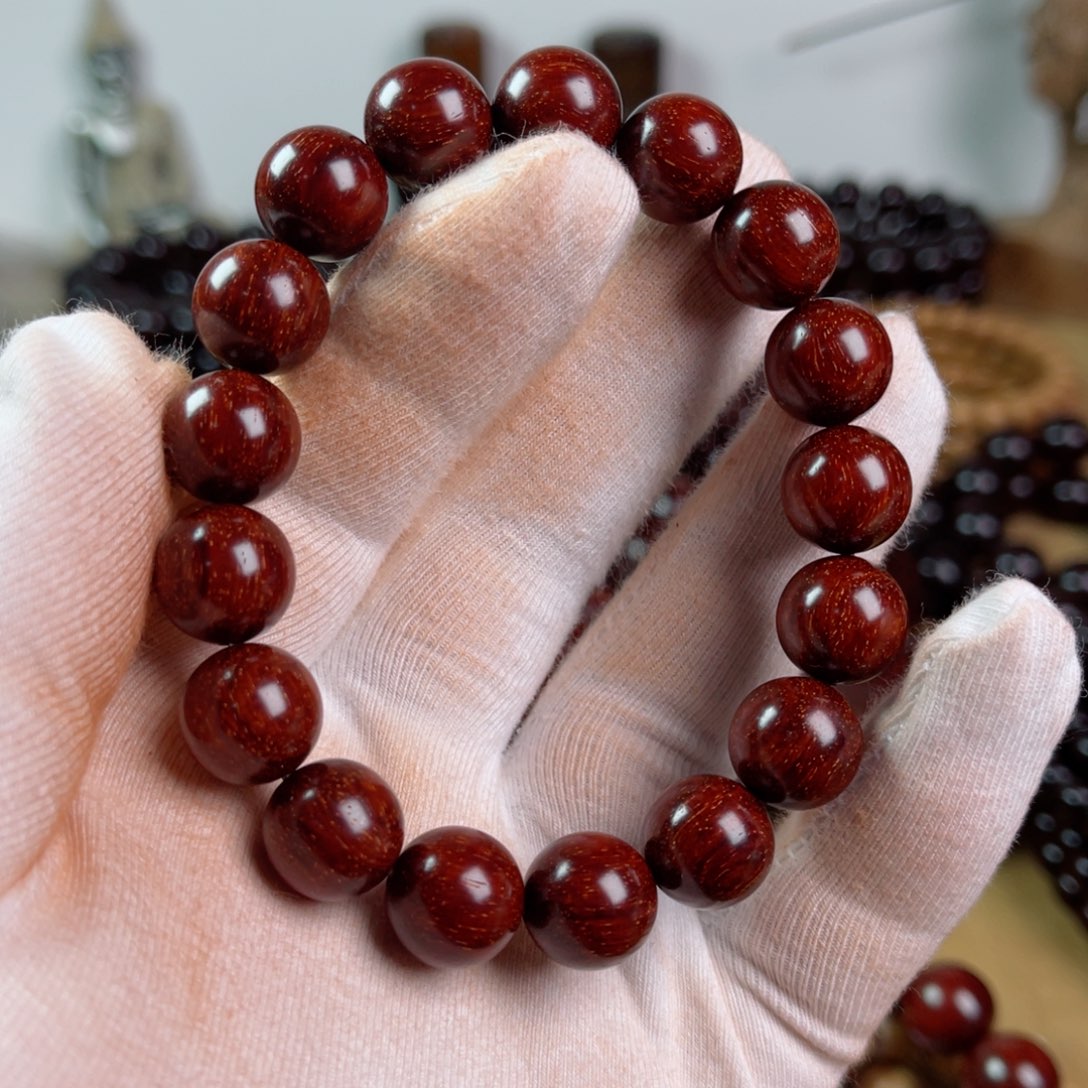 手串/手链小叶紫檀1.2高油润鱼鳞金星