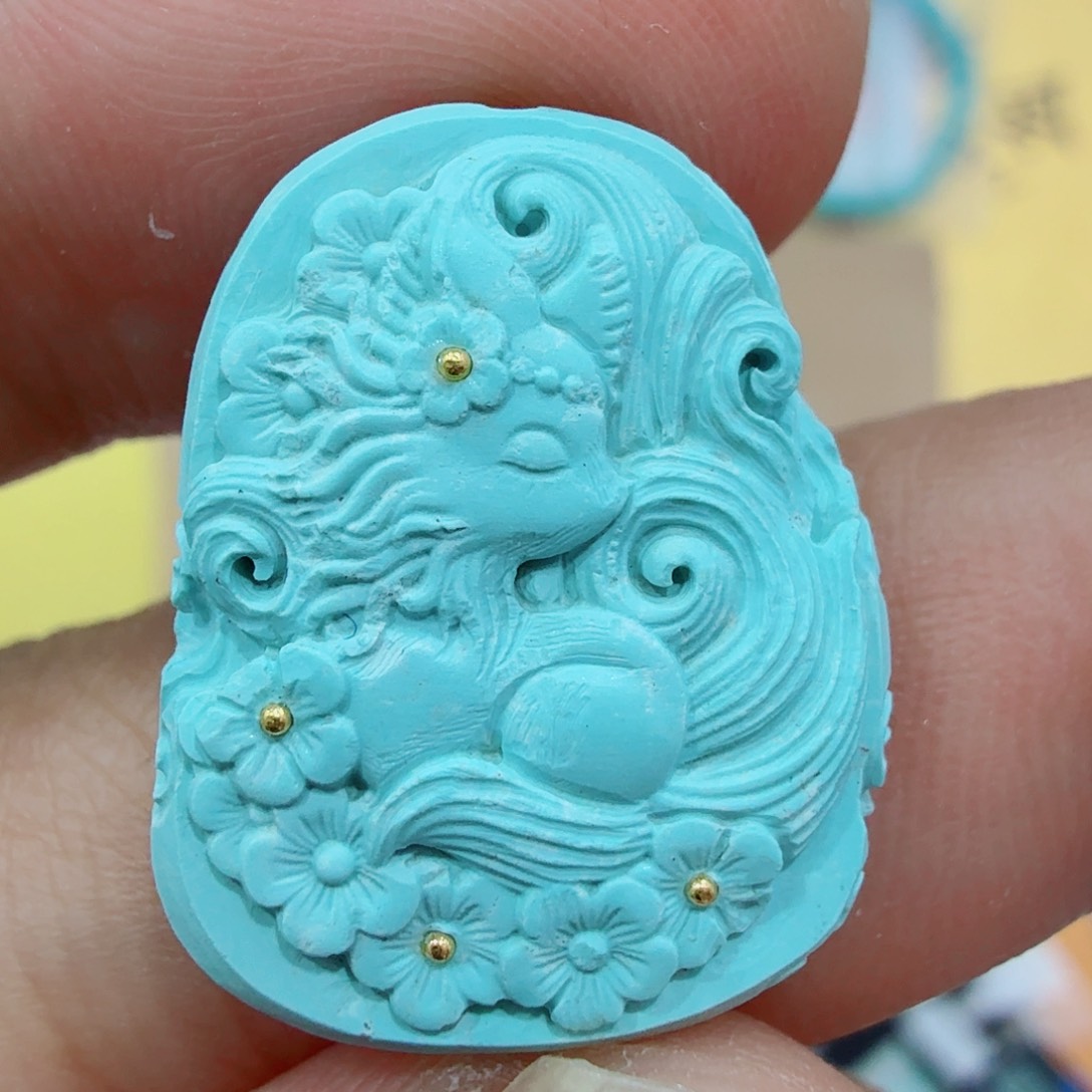 绿松石未镶嵌配饰