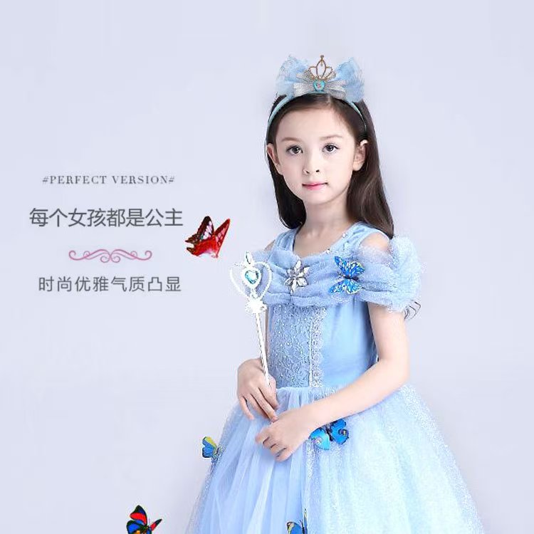 艾莎皇冠魔法棒辫子项链配饰