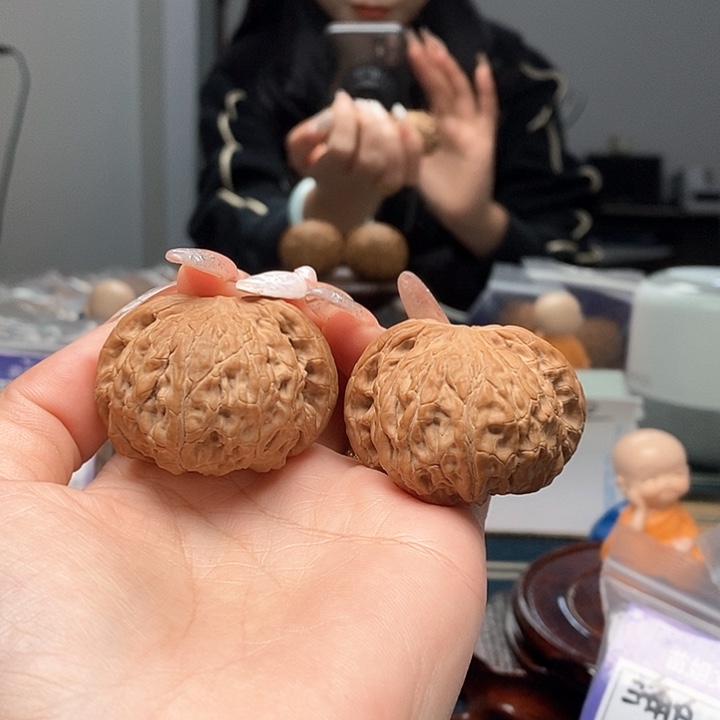 文玩核桃把件磨盘45