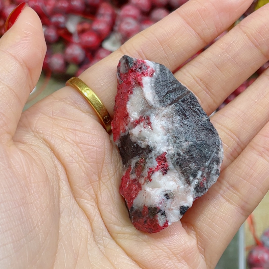 天然辰砂原石摆件天然