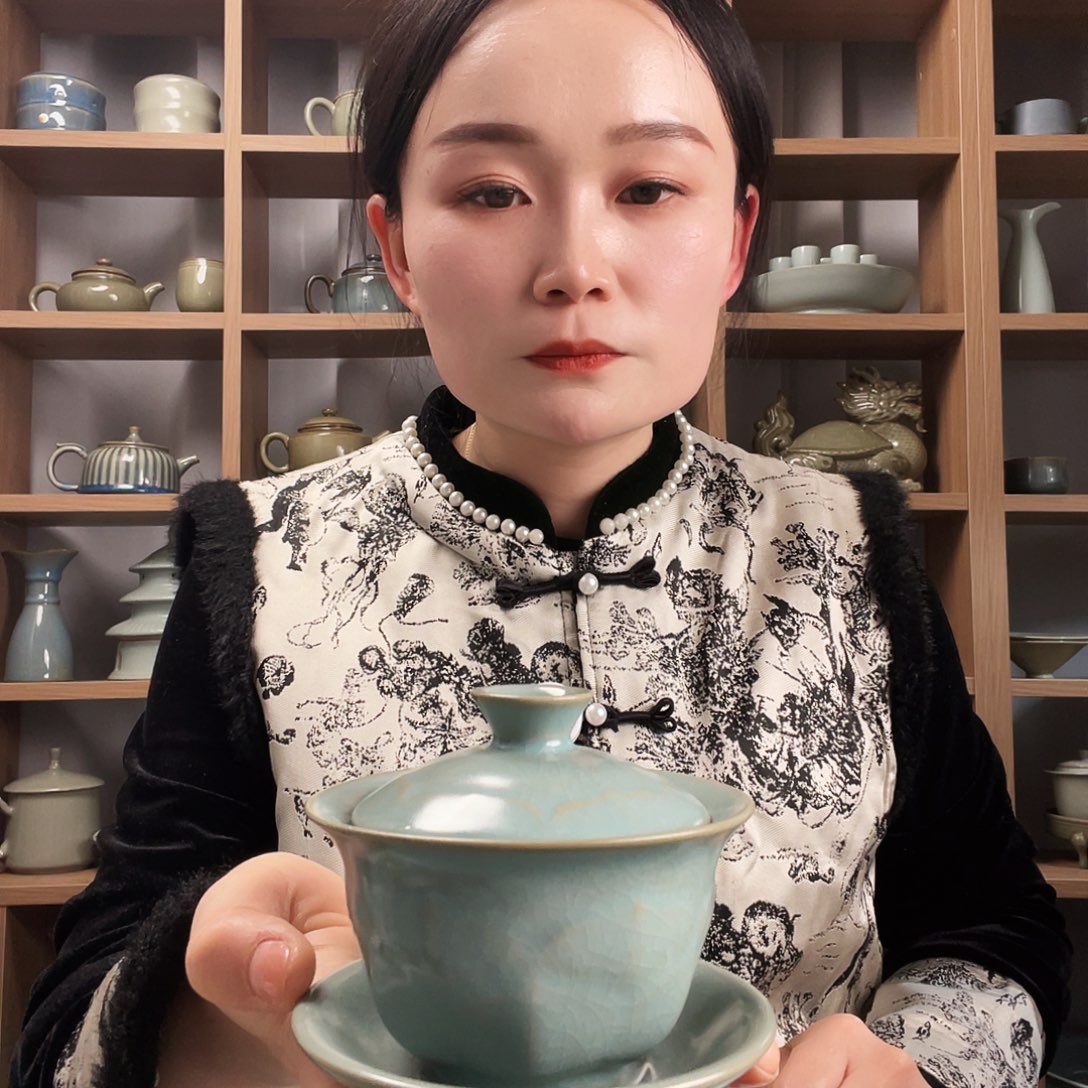 孤品捡漏三才元宝盖碗