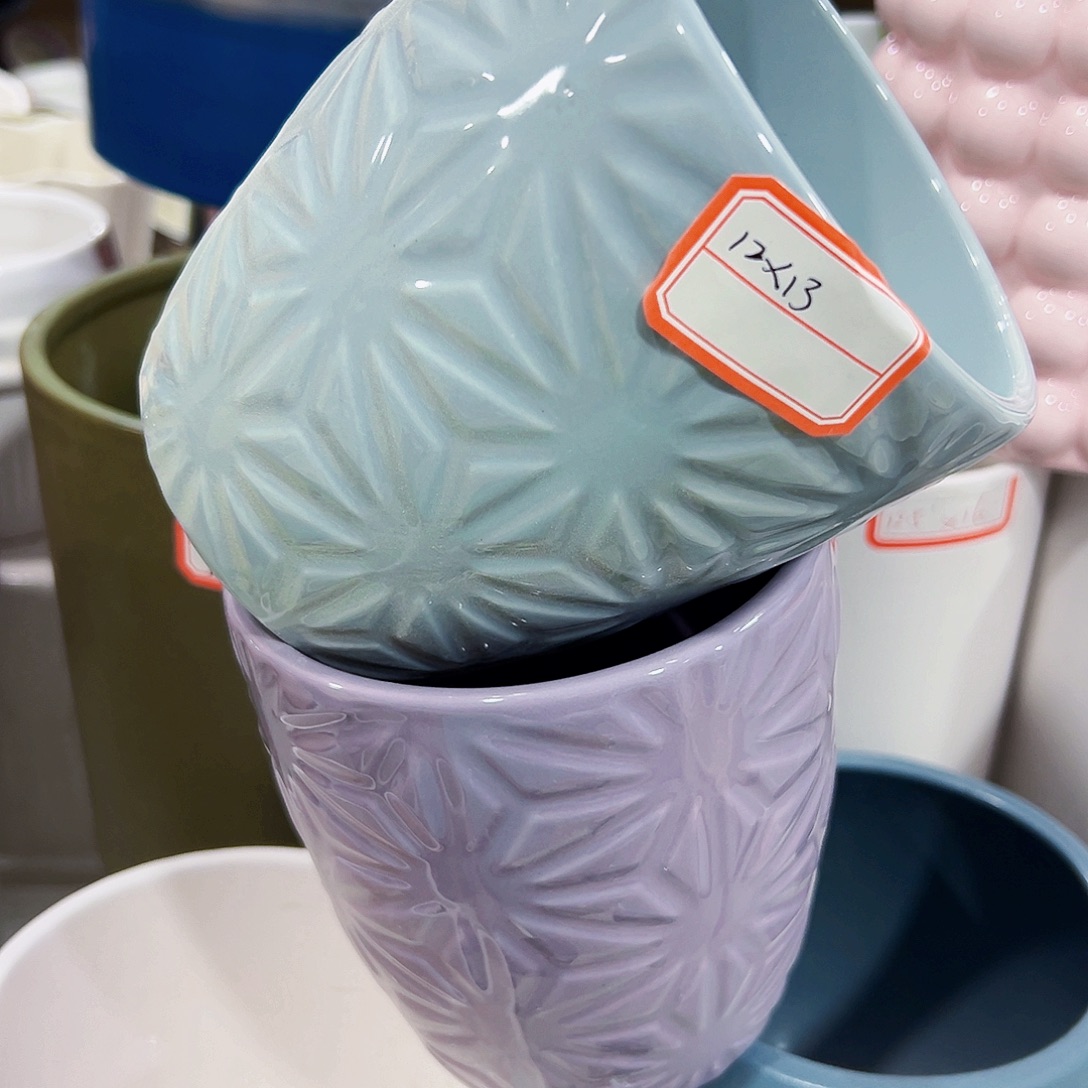 有孔，外贸尾单陶瓷花盆凑单10米包邮