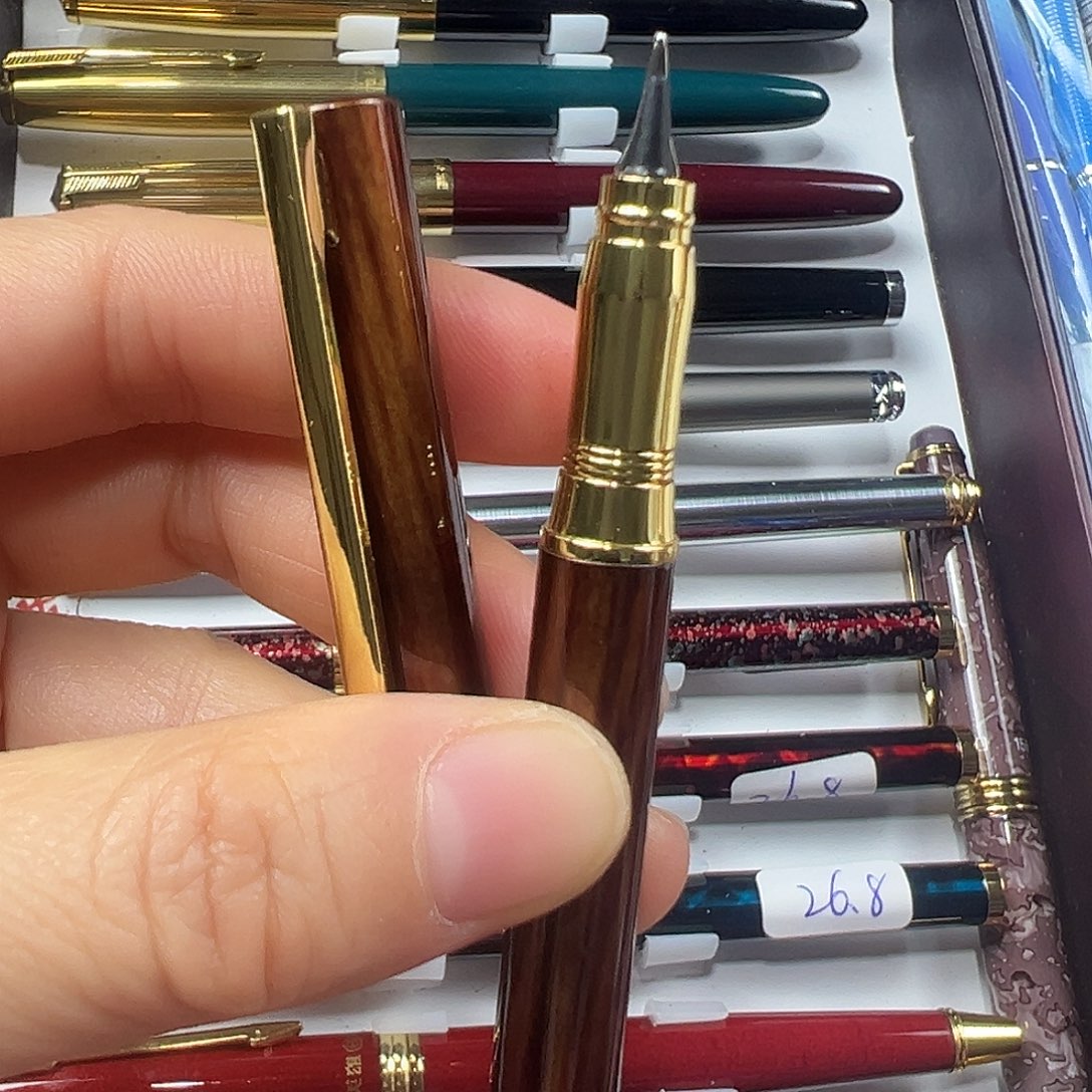 便携式依人3510棕色四面书写钢笔