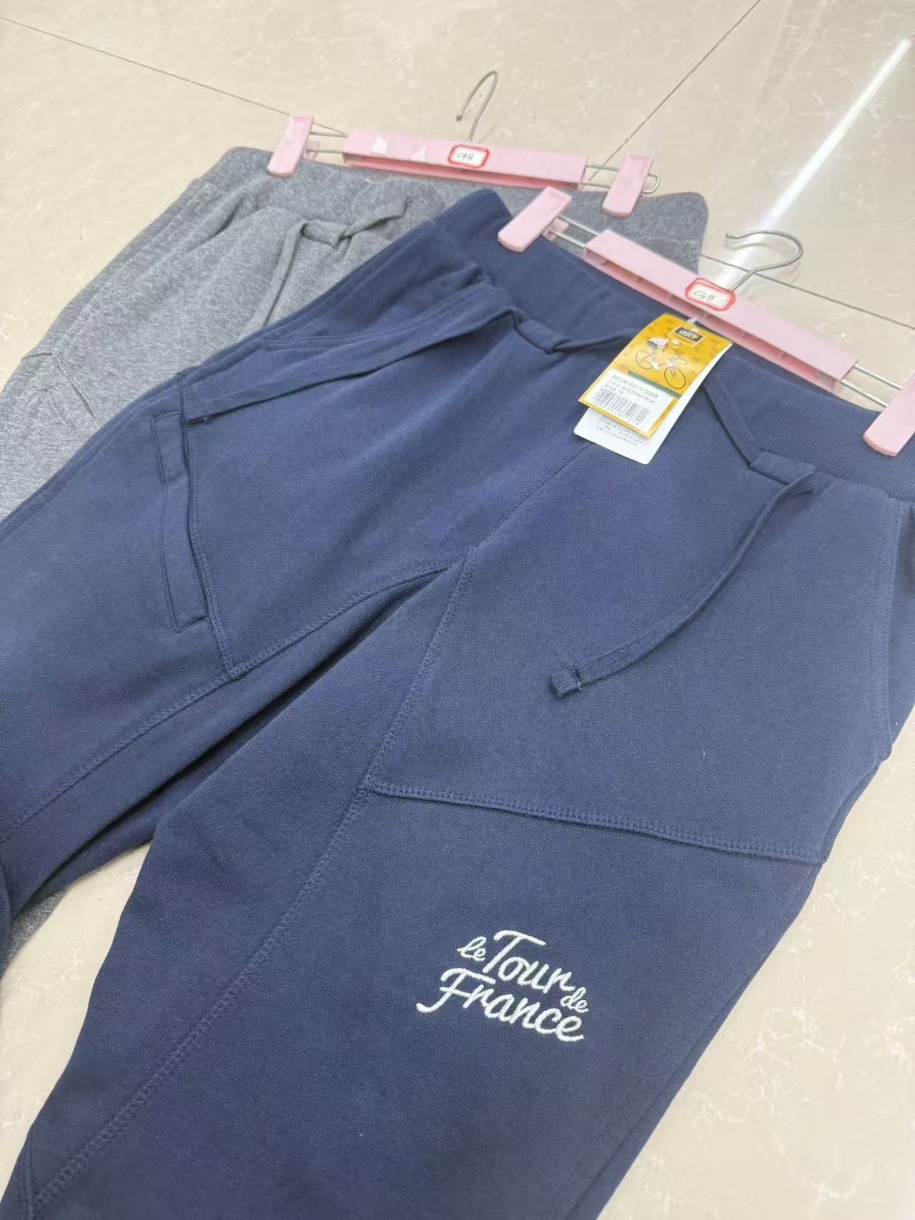 C48-1女士秋冬季工装多口袋直筒阔腿显瘦遮胯百搭休闲裤K45