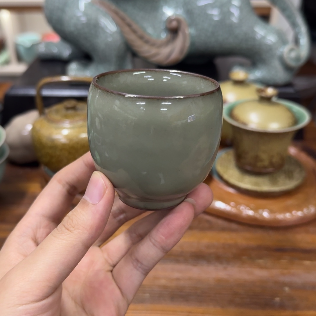 龙泉青瓷茶具微瑕6301