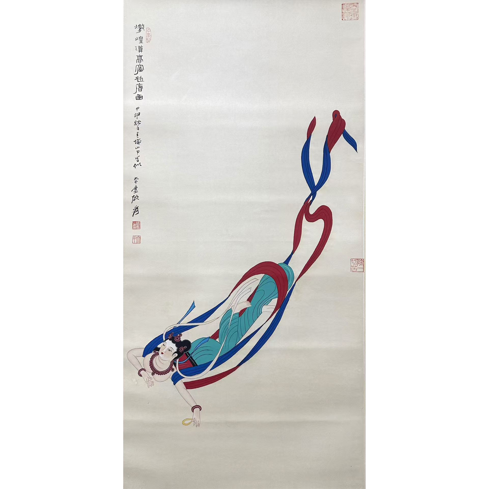 Lot30 【敦煌莫高窟唐飞天】91*45cm 3.7平方尺 立轴