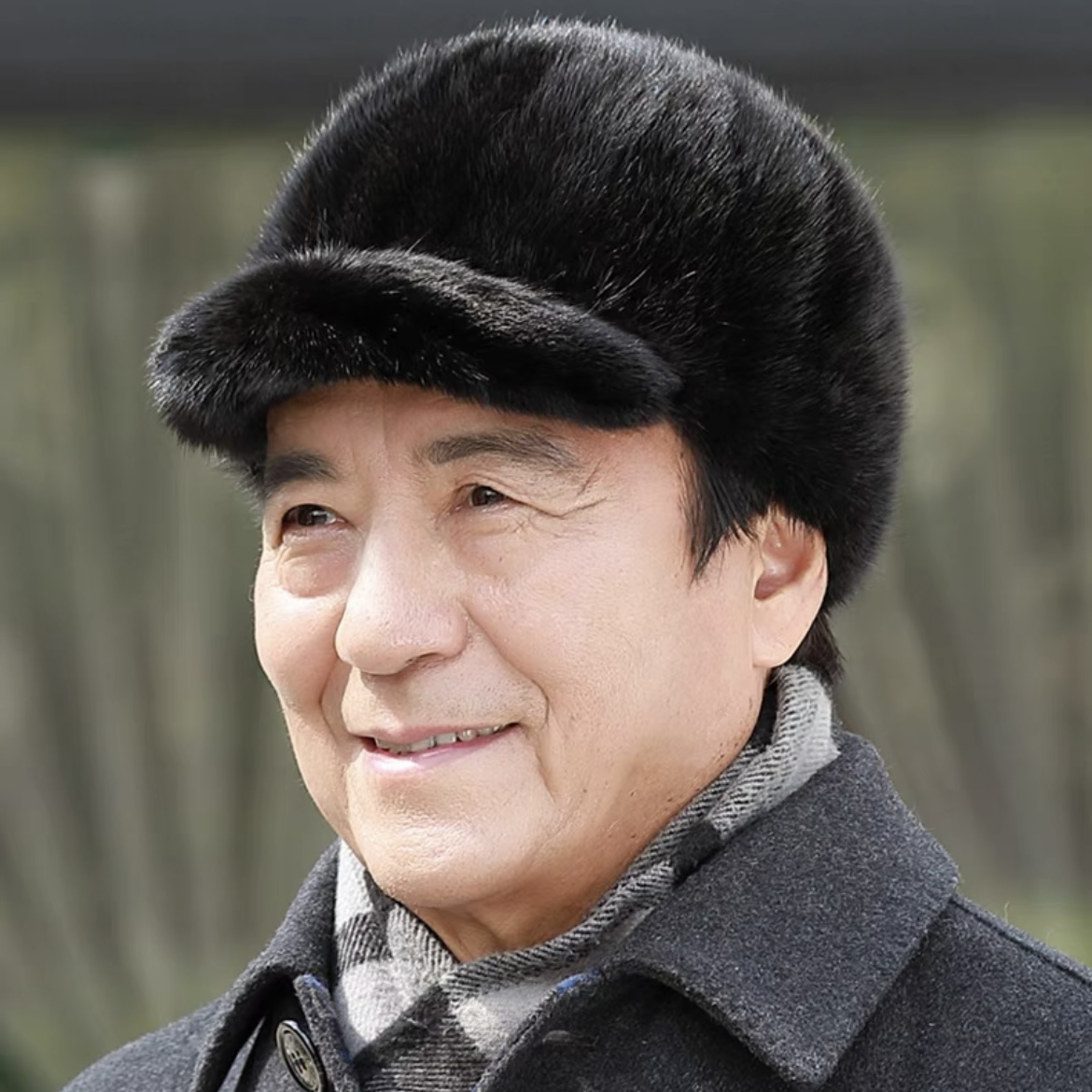 秋冬季水貂毛骑士帽子男士保暖护耳中老年人休闲帽