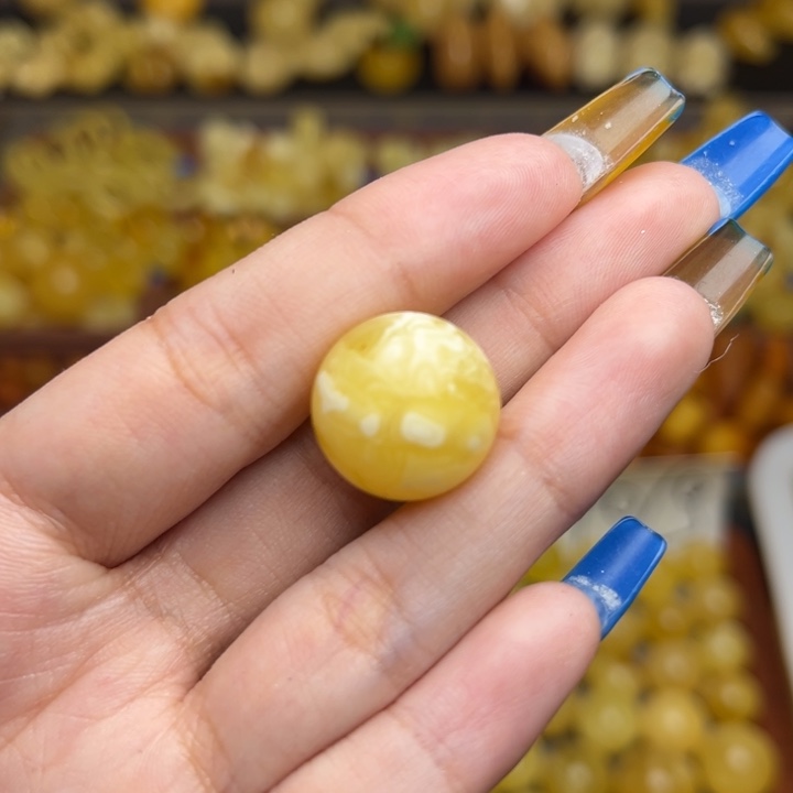 明***月蜜蜡未镶嵌珠宝奇石瑕疵放漏