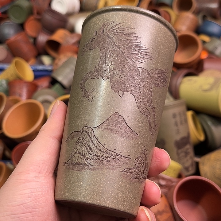 紫砂茶杯全手工紫砂主人杯