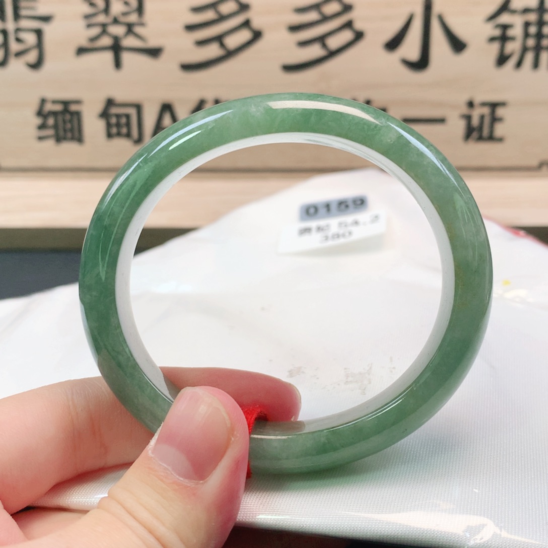 翡翠未镶嵌手镯0159号