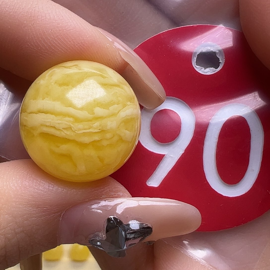 蜜蜡未镶嵌珠宝奇石老*17.3mm圆珠