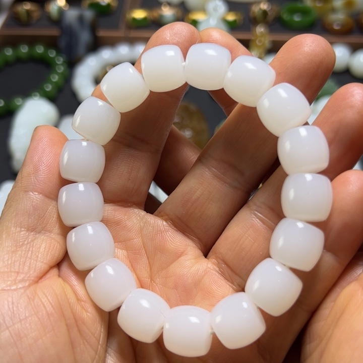 和田玉手串卡13未镶嵌