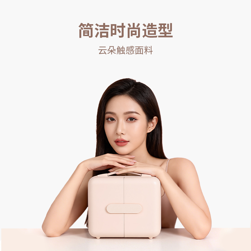 OBOX带镜子化妆包出差旅行包镜一体LED补光化妆镜便携差旅化妆包