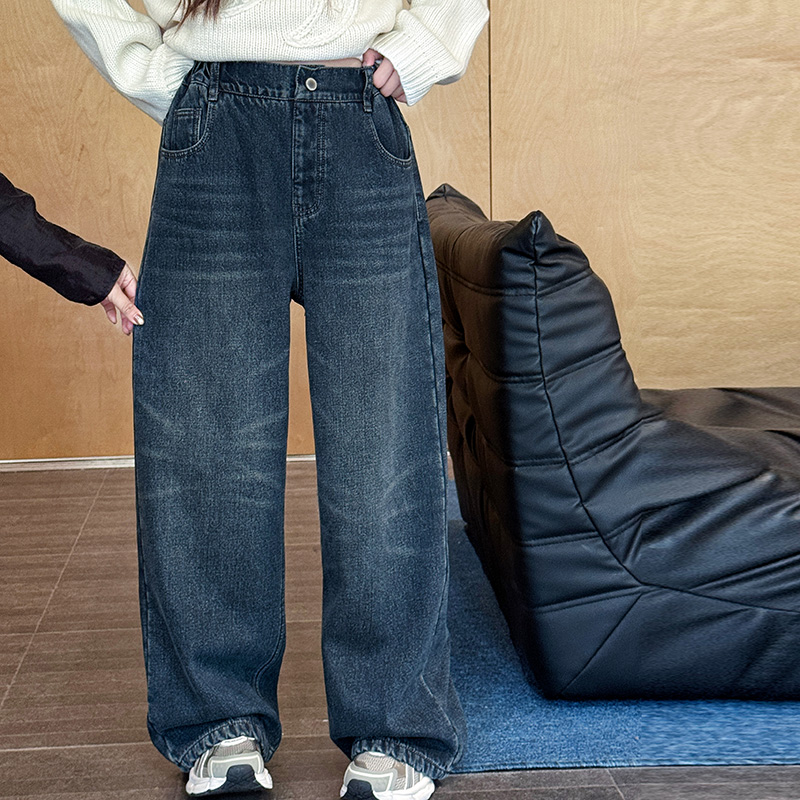 【加绒】醒妈家2025冬款新品女童中大童加绒加厚牛仔裤长裤
