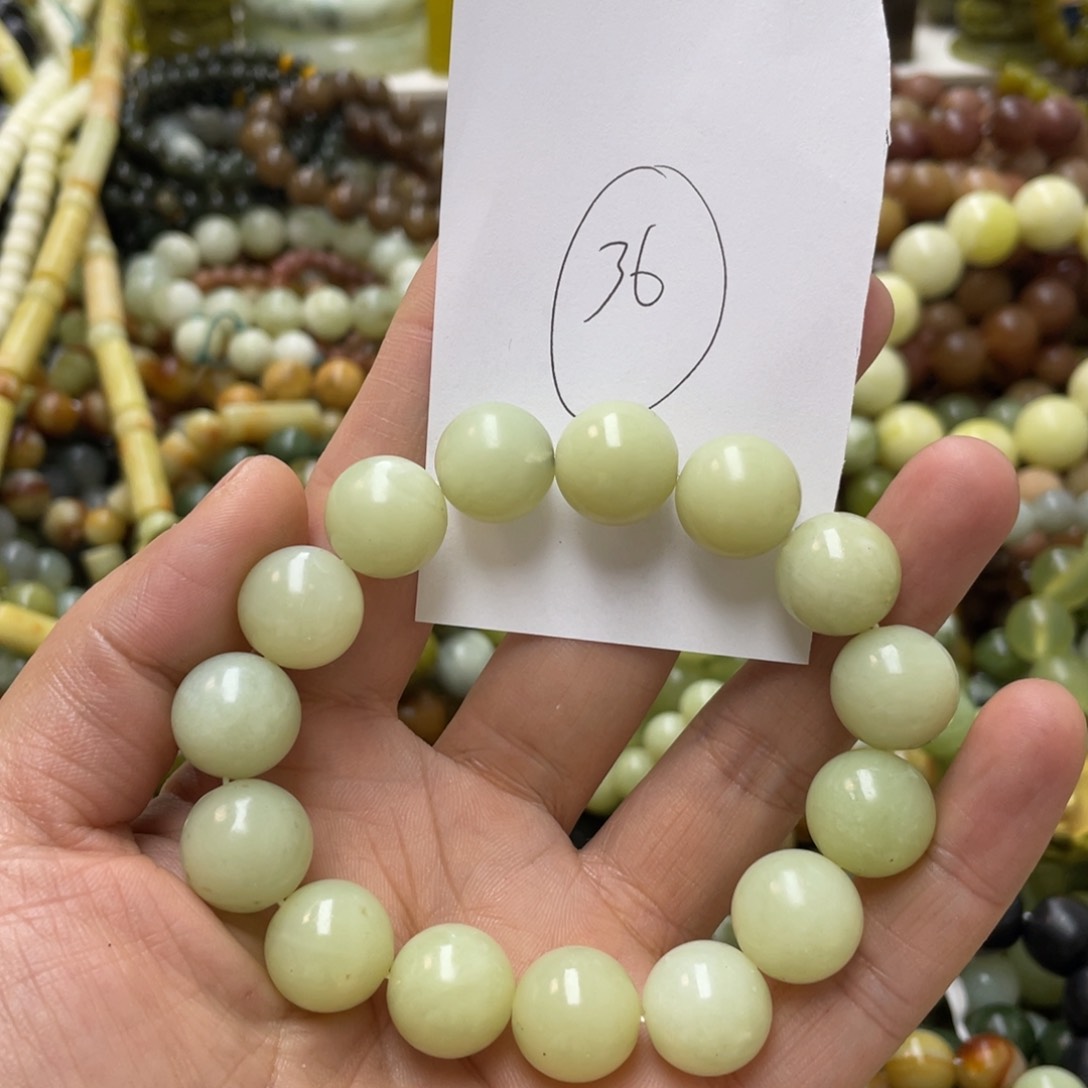 蛇纹石玉手链未镶嵌