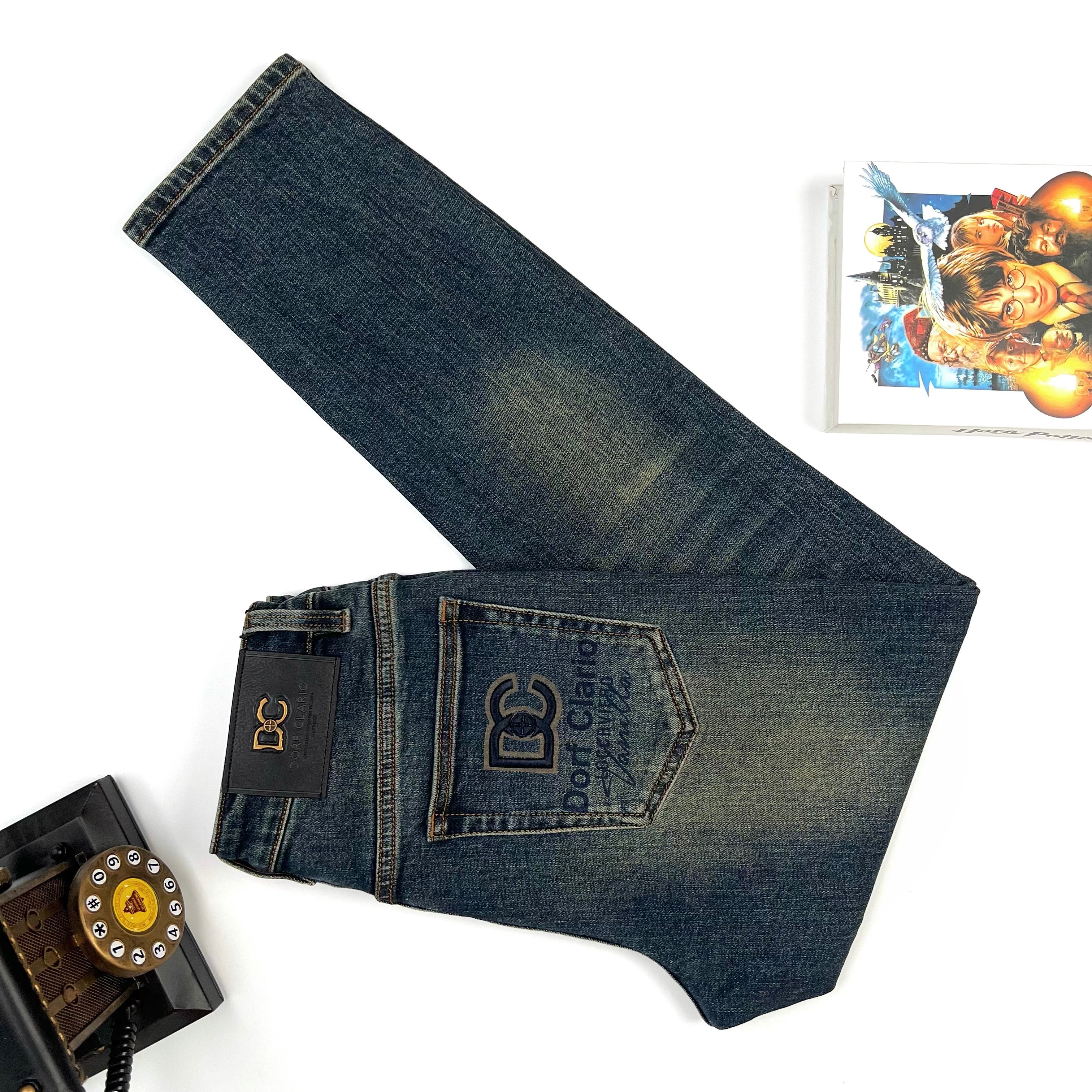 【2025秋冬新品定制】33018-12重工水洗欧货牛仔裤