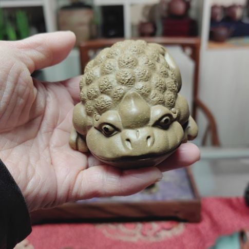 紫砂茶壶金蟾手工制作