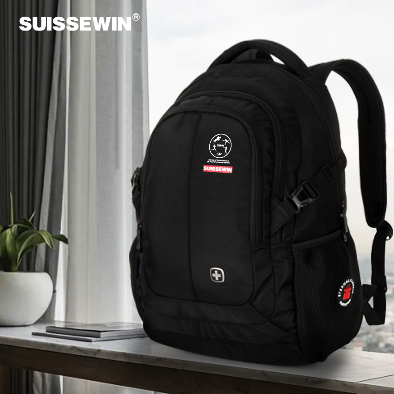 SUISSEWIN防水双肩背包学生外出旅游双肩包潮流双肩背男生简约