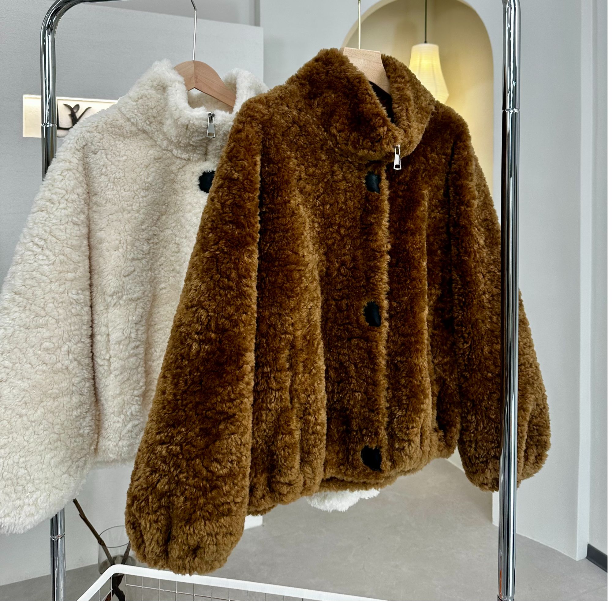 41款LY时尚保暖宽松修身百搭款棉衣秋冬款毛毛外套棉衣棉服251101