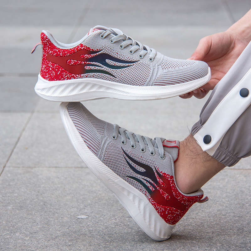 2025男士新款登山跑步鞋网面透气高弹舒适防滑耐磨潮流时尚健步鞋