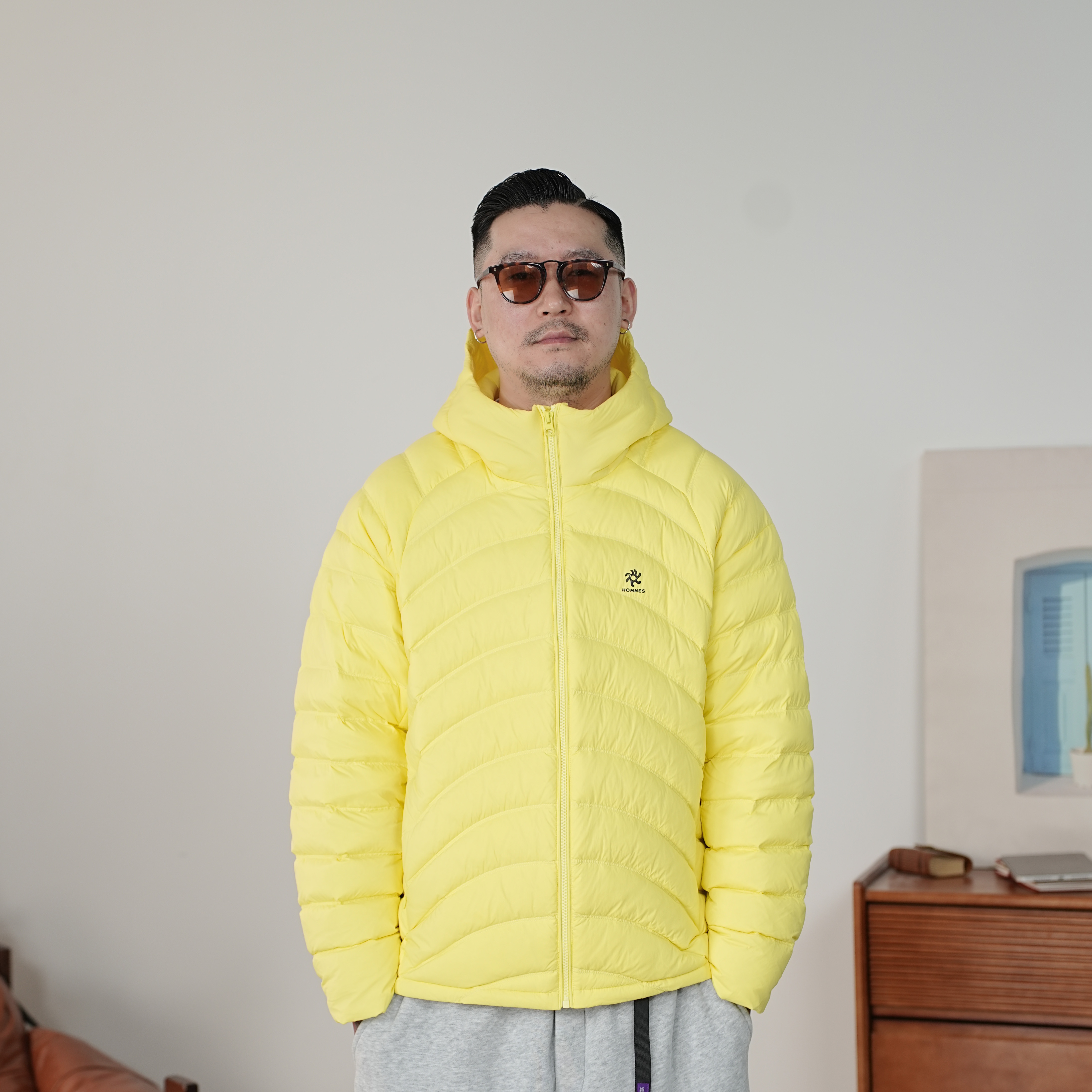25FW冬季休闲百搭立体排骨羽绒服户外轻便解构连帽羽绒服