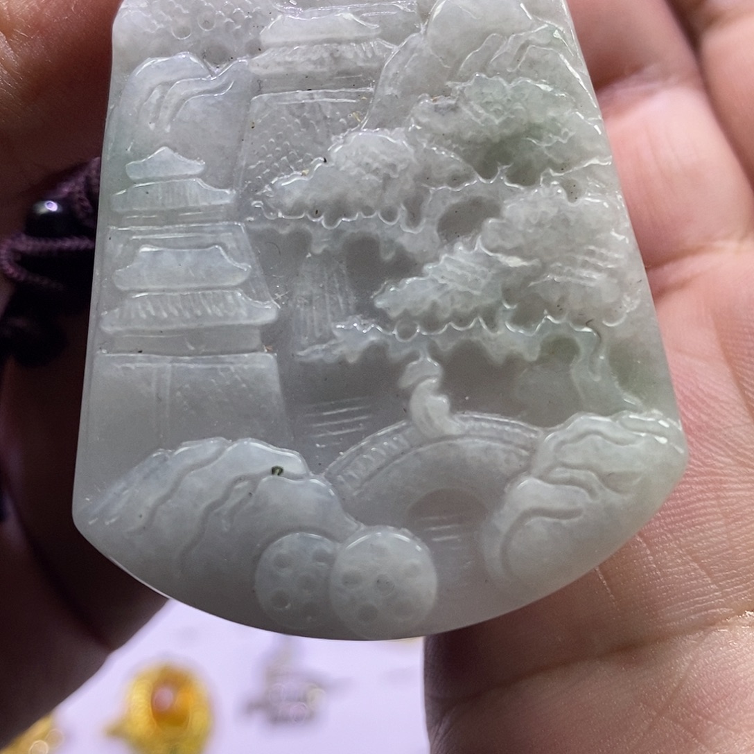 翡翠未镶嵌颈饰7553545566