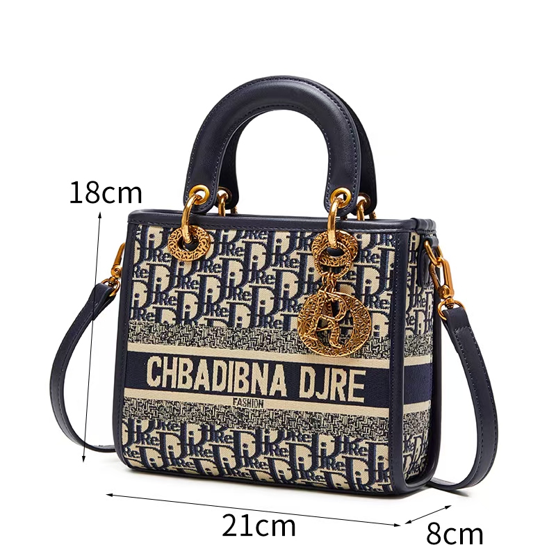 2025名媛刺绣金扣妃妃包（21x8x18）