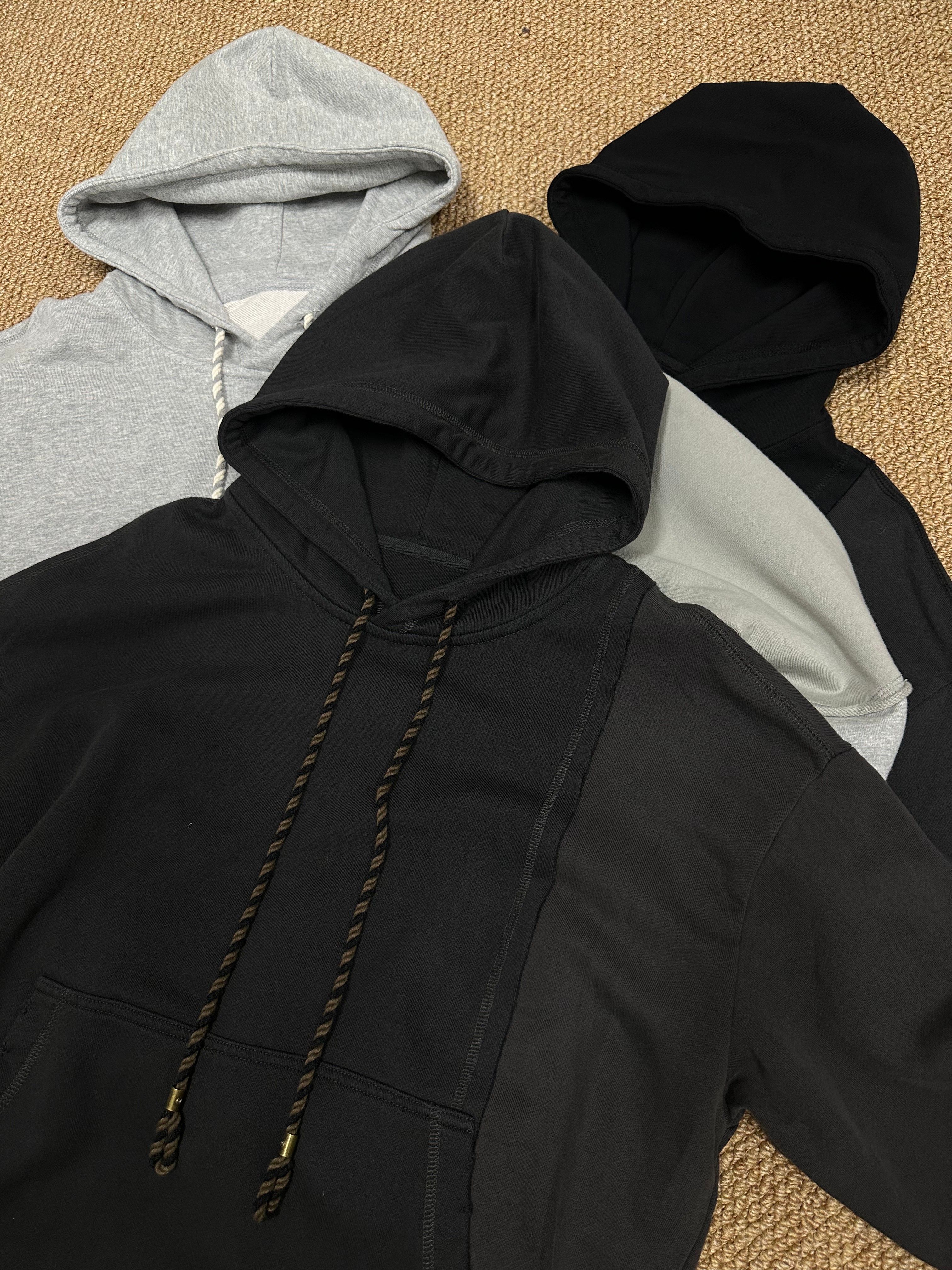 【直播专属】纯棉抽绳拼接色连帽卫衣WI0018