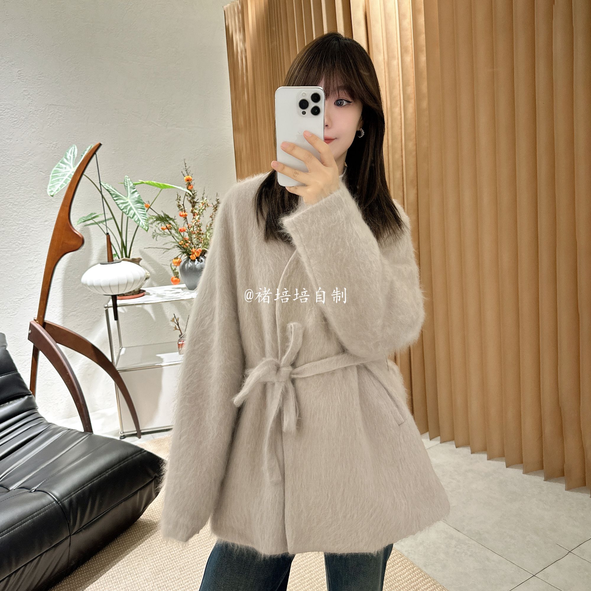 【褚培培自制】CHUPEIPEI/绵羊毛/山羊绒/秋冬鹅绒内胆大衣外套女