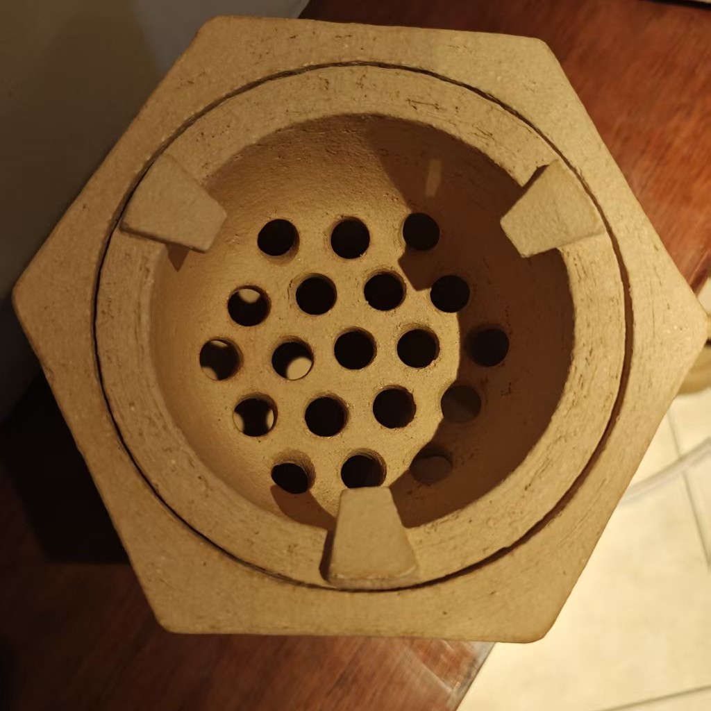 【木心茶炉】潮汕功夫茶炉纯手工炭炉白凉炉火力旺省炭室内户外茶炉