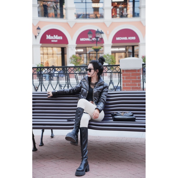 【茹哥】亮面短款立领羽绒服女冬季休闲保暖外套