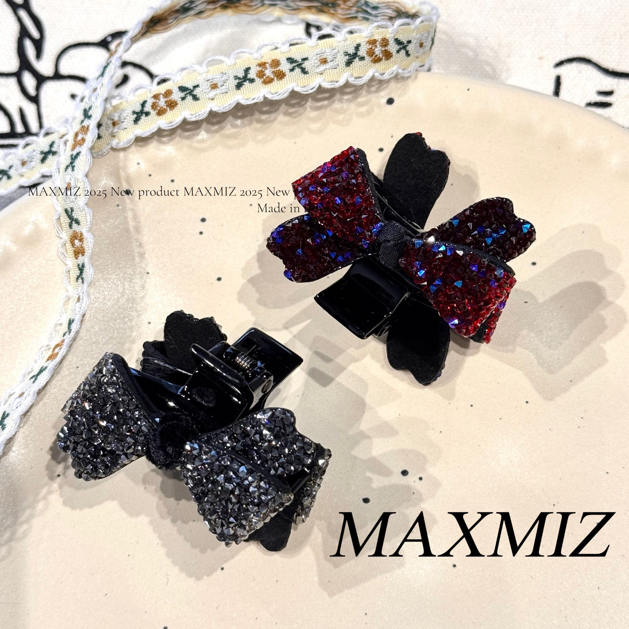 东大门 韩国砂糖蝴蝶结精致小抓夹高奢款 2206