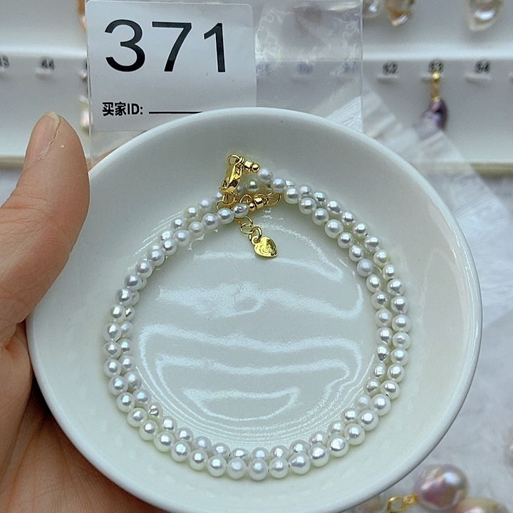 淡水珍珠颈饰银S925镶嵌
