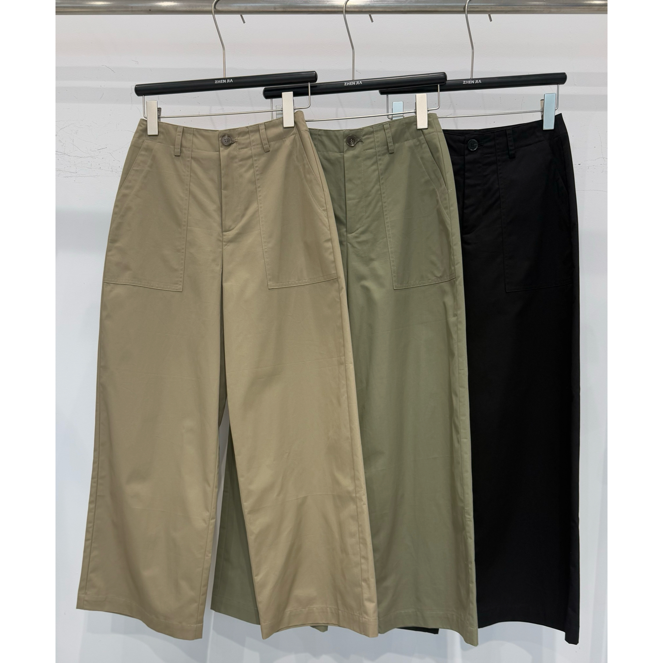 【娇娇私服定制】新款拼接口袋贴布休闲工装裤83111#