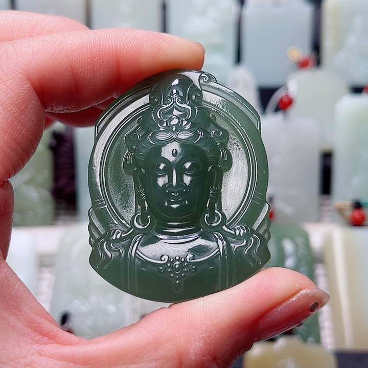 和田玉未镶嵌挂件