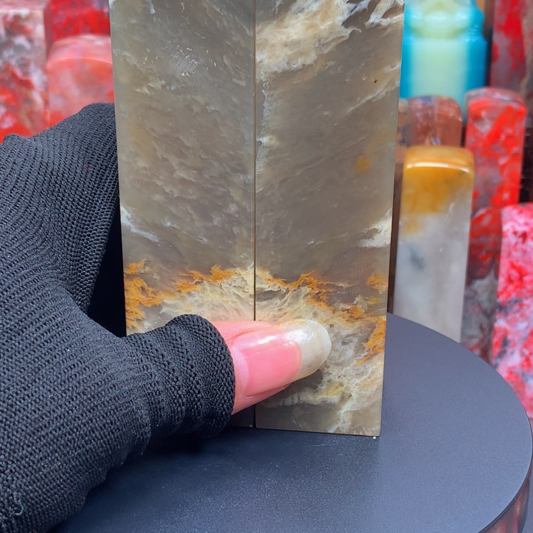 昌化石牛角冻对章