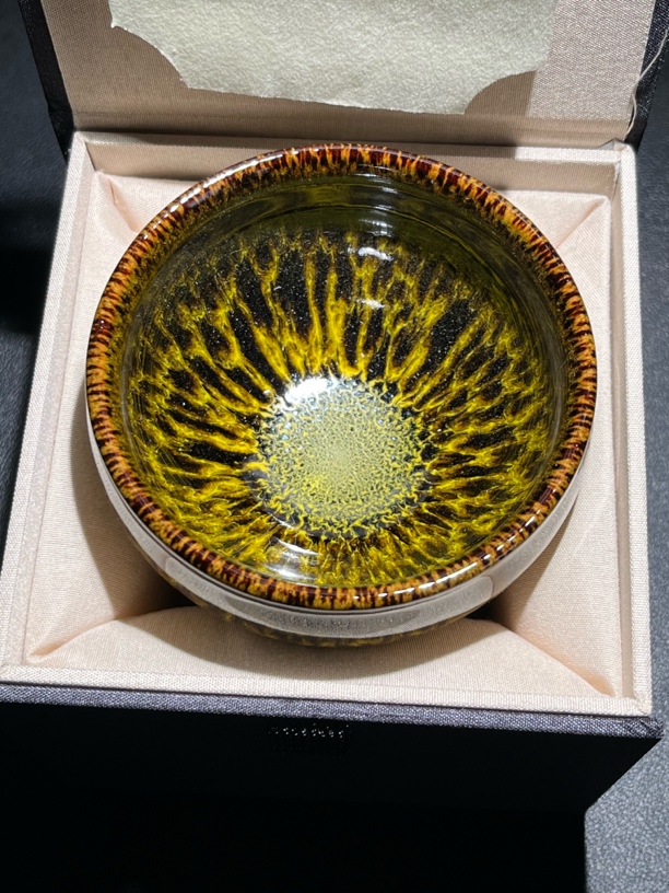 【金丝玉豪茶杯带礼盒】高端茶盏主人杯建窑家用建盏