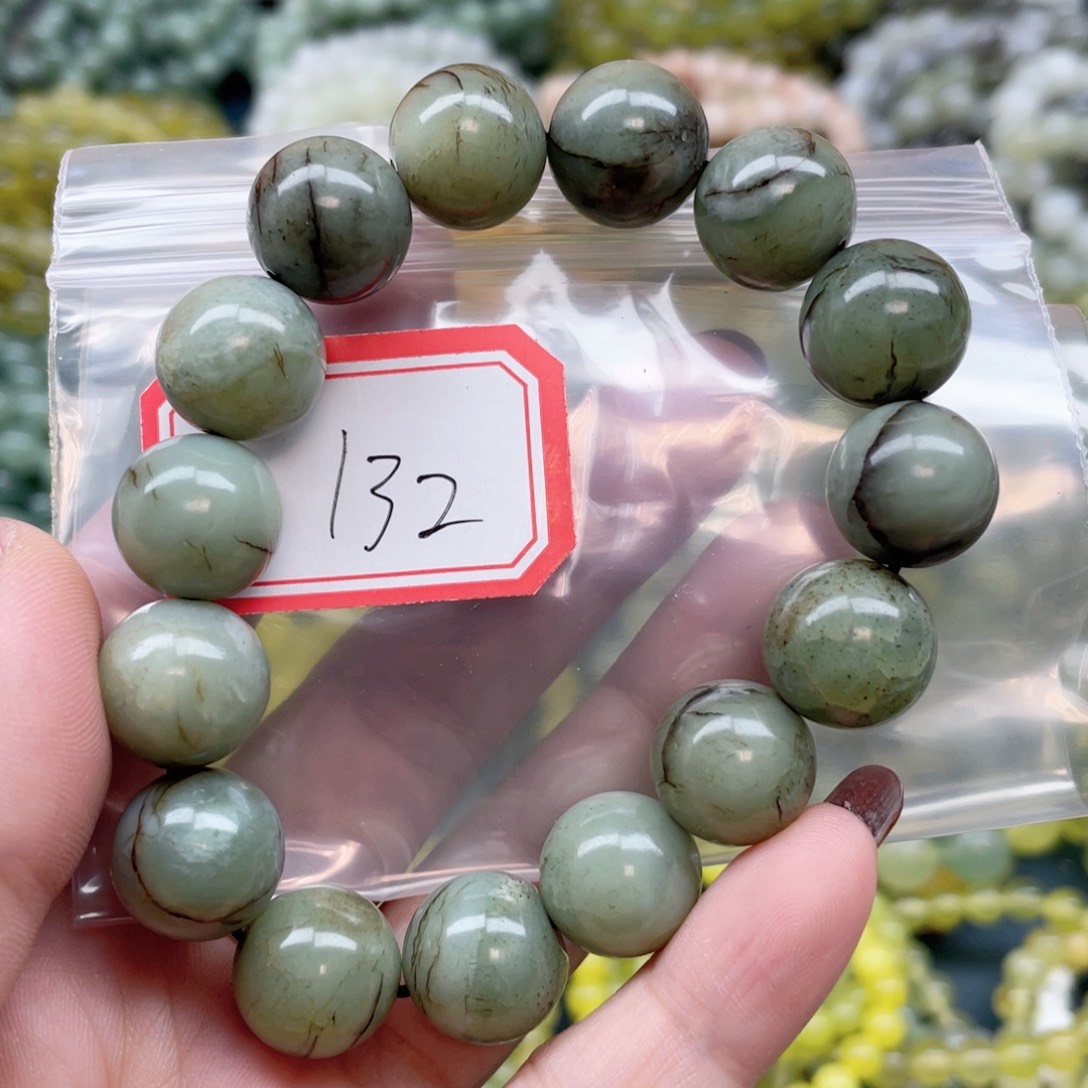 未镶嵌蛇纹石玉手串