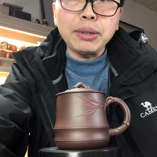紫泥茶杯竹叶杯容量450