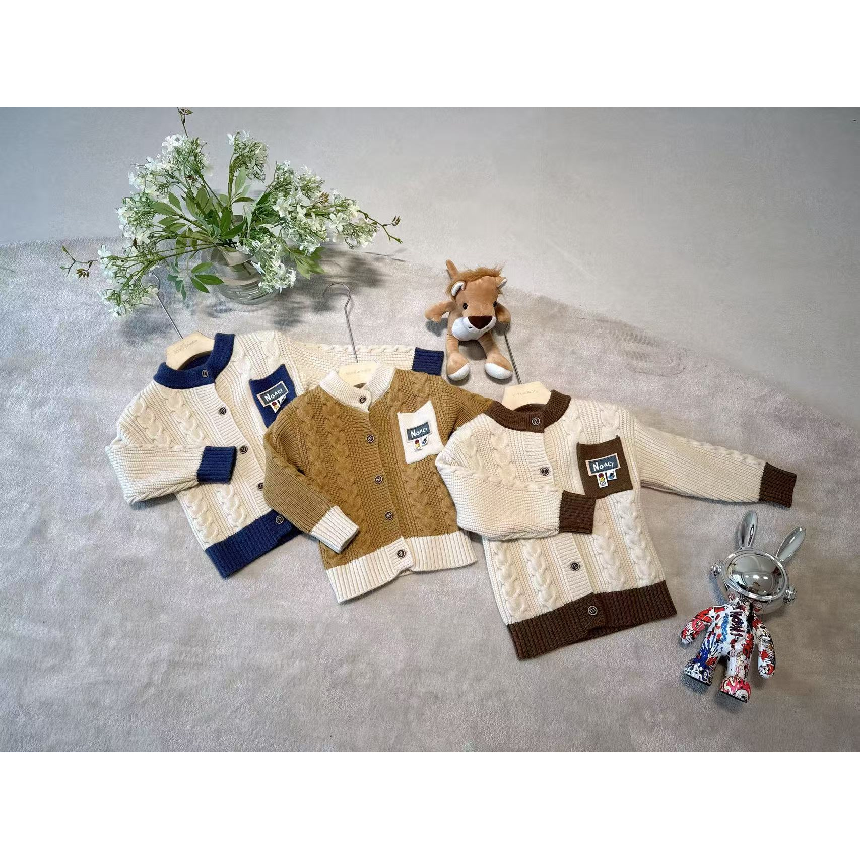 高端定制版秋冬新款气质加厚款毛衣针织衫男童女童开衫03