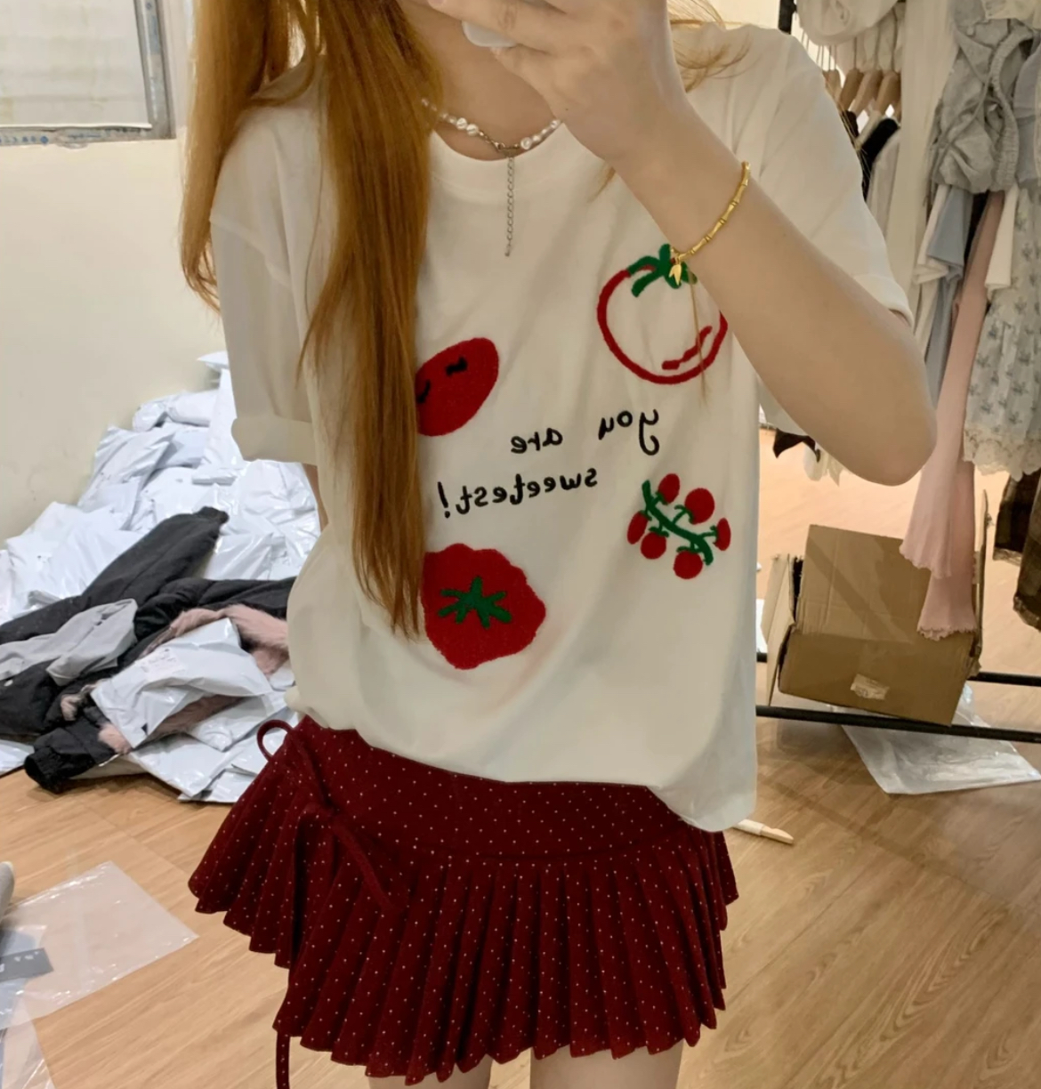 （25-39）纯欲辣妹气质高级显瘦打底衫连衣裙套装（孤品扣号）