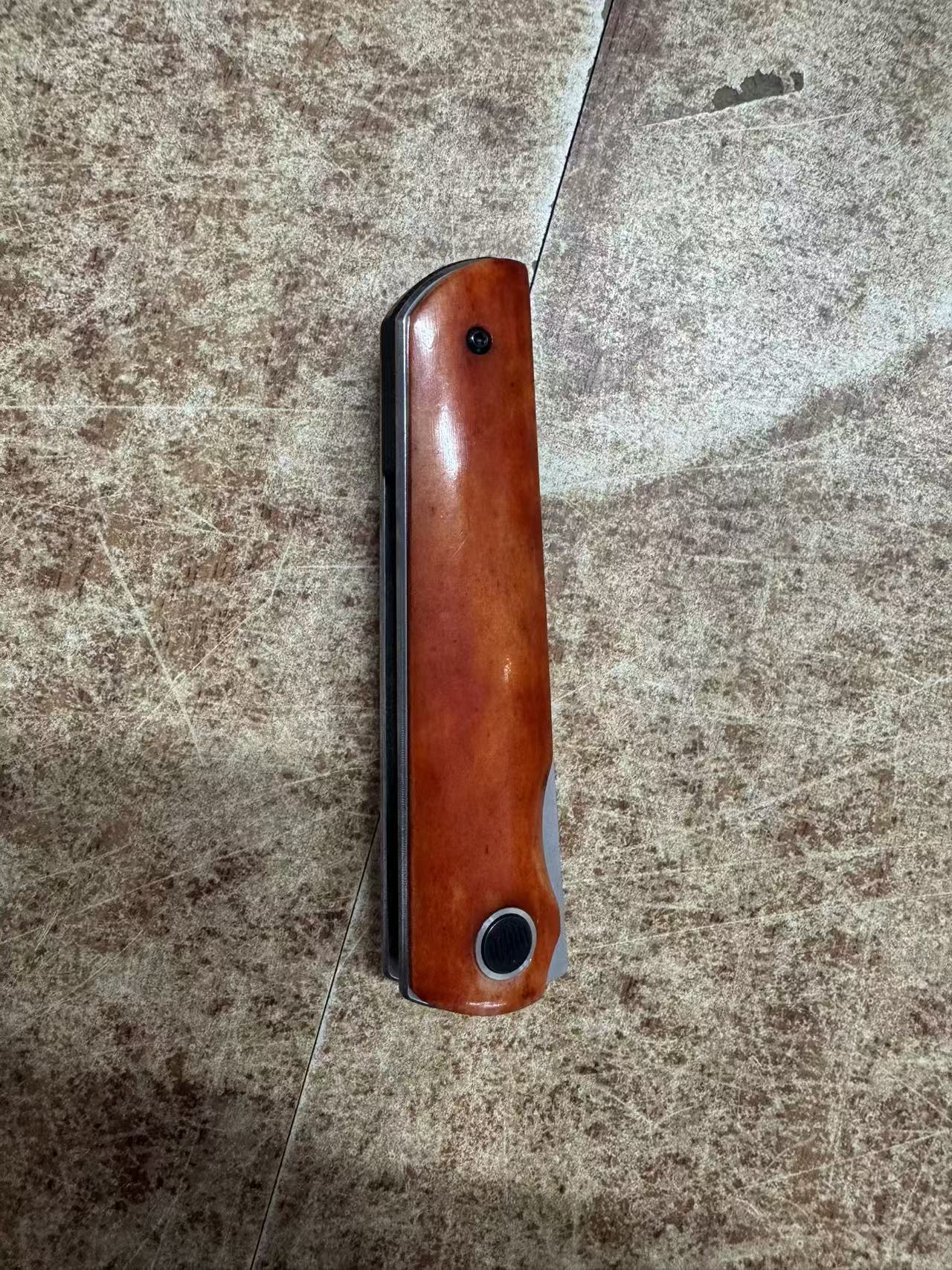 A户外登山野营用开路削砍树枝杂草开钓位用多功能刀红刀445