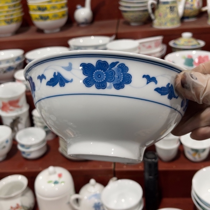 醴陵高温瓷器釉下手绘16.5厘米