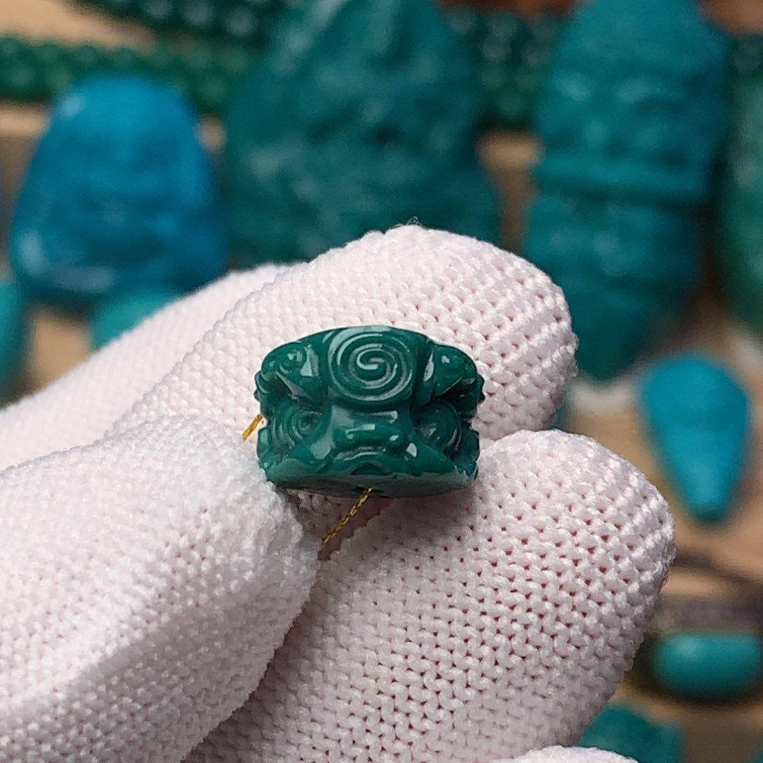 未镶嵌绿松石珠宝奇石12mm